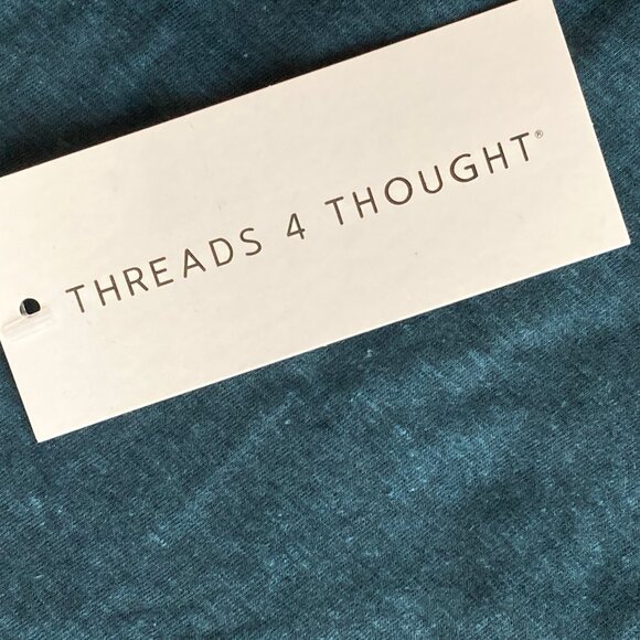 Threads 4 Thought Long Sleeve Triblend Tee Shirt Hoodie Men's Small S Green NWT - Picture 3 of 7